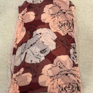 Simply Vera Vera Wang Floral Scarf - Pink and Red
